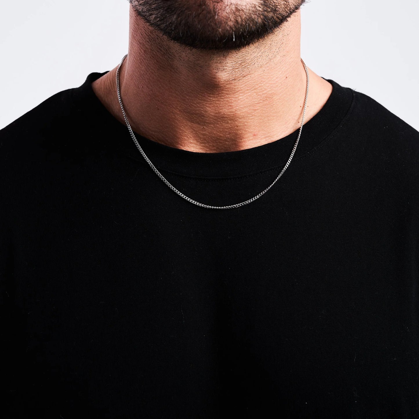 mens durable silver connell chain model